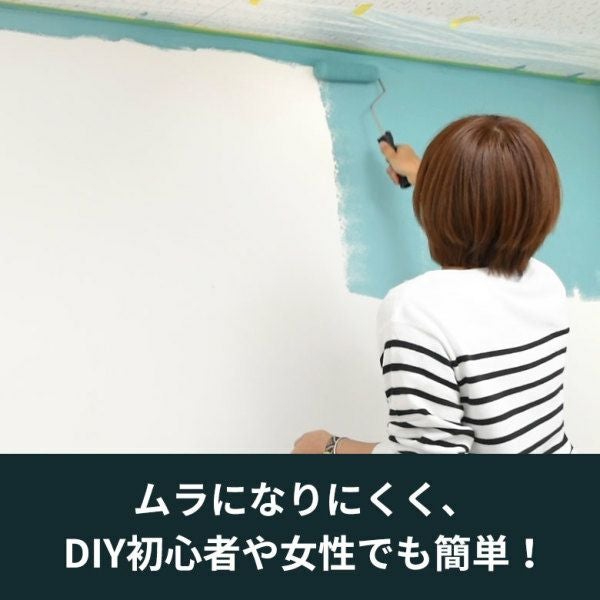 水性塗料 ペンキ 道具セット 室内 壁紙 天井 2kg 約14平米 アース