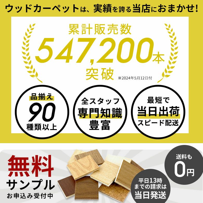 和室をフローリングに簡単模様替えできるウッドカーペット 江戸間6畳