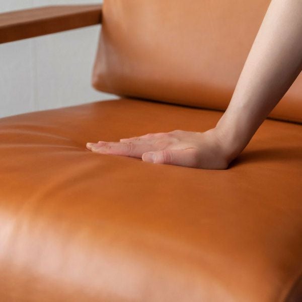 ソファ 1人掛け 本革 木 幅 69cm キャメル ブラウン [91480]【 レザー