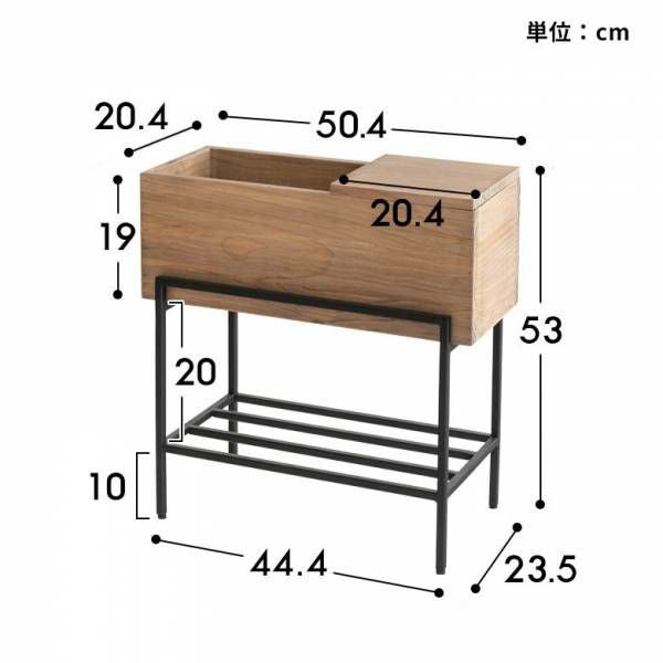 SO　ウッドプランター3段シェルフ　メープル✖️ブラック　30cm 6セット a12411_01.jpg