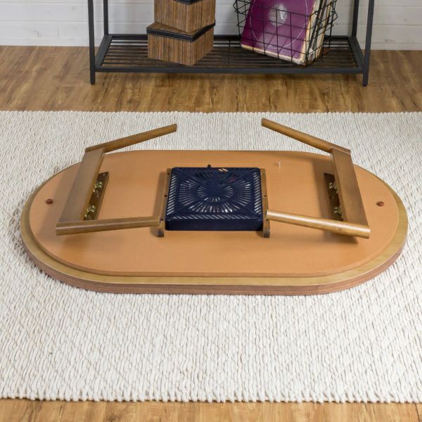 天然木製】 こたつ テーブル 楕円形 幅120×72cm 高さ36cm(91009)【生活