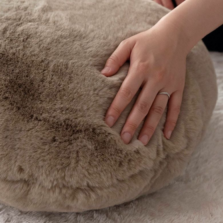 クッション ラウンドクッション ラウンド 丸 約 直径 45cm フェイク