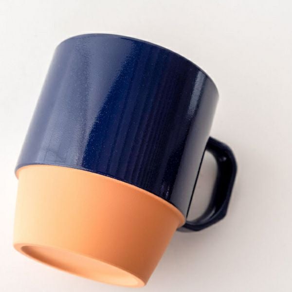 コップ うがいコップ 370ml 持ち手付き プラスチック バイカラー
