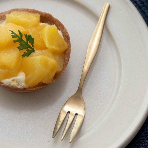メール便対応】ケーキフォーク フォーク マット ゴールド つや消し