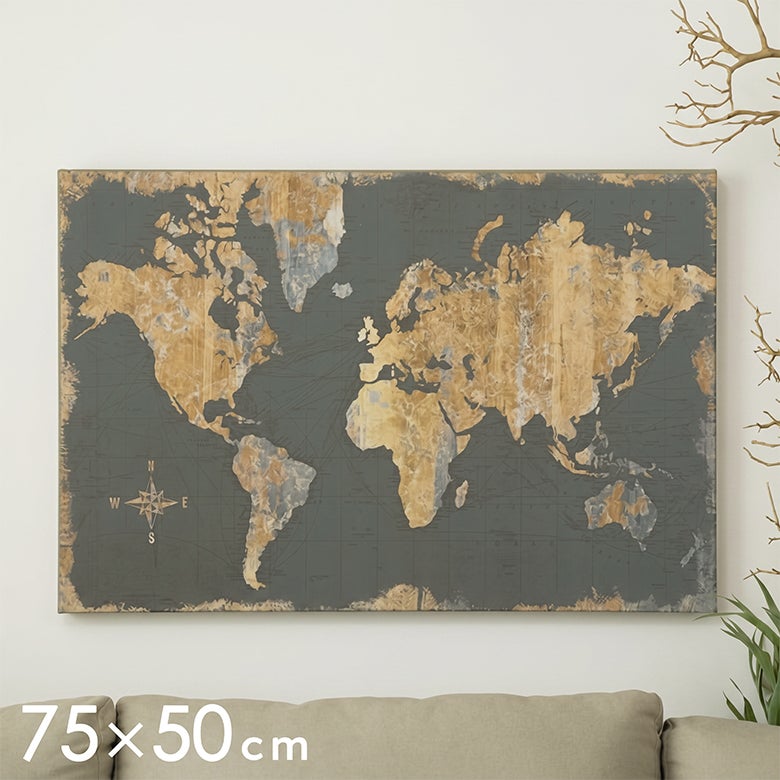 アンティーク調 世界地図 アート 額装 ゴールドフレーム 大判 ウォールアート 000000002584-01.jpg?size=l&w=