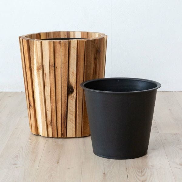 プランターカバー ウッドプランター ボックス カバー Mサイズ 7号鉢 W