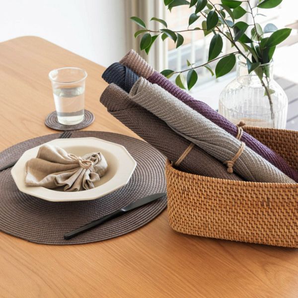 ランチョンマット ラウンド 4枚セット プレース プレイス マット W