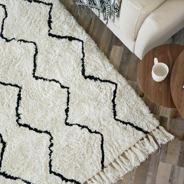 ベニオワレン風の織り柄がなじむモロッカンラグ 約200×250cm [b2f-8