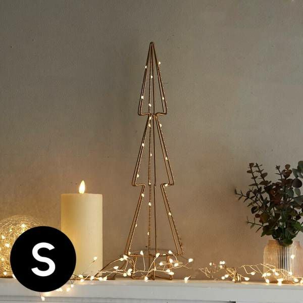 ゴールド　ワイヤーアートツリー Sparkling Tree 金色ワイヤーツリー クリスマスツリー ワイヤーアート ツリー形 LED ゴールド 高さ 44 cm