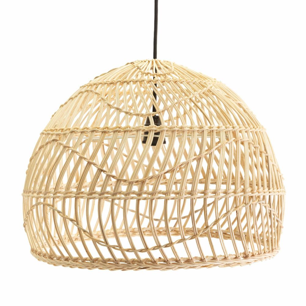ランプシェード ペンダントライト 照明 ラタン 籐 1灯 口金E26 60W LED