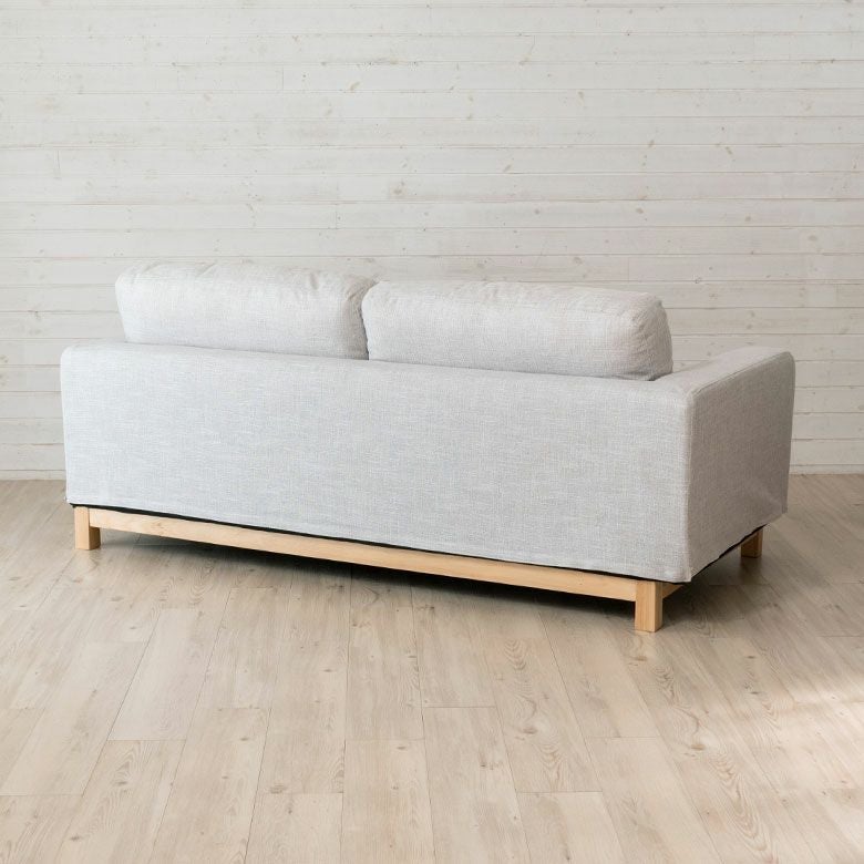 ウッドカバーリングソファー2シーター　美品 商品番号：82500109専用】 洗えるカバーリング カウチソファ専用 替え
