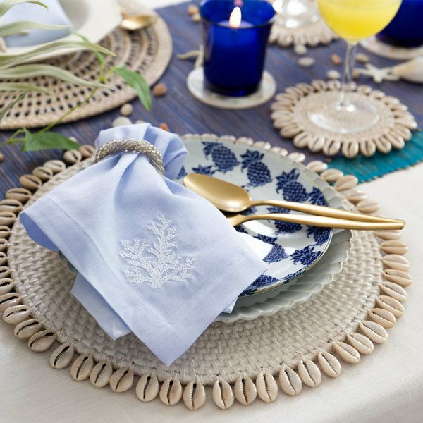 メール便対応】 ナプキン ナフキン マルチクロス ベトナム 刺繍 約 W