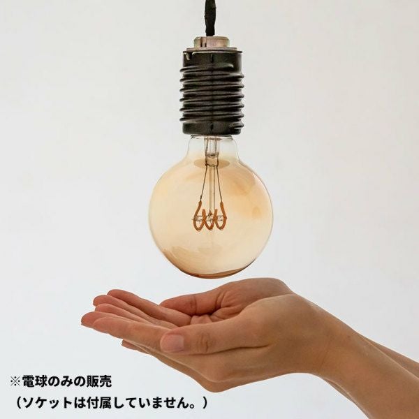 LED電球 レトロランプ エジソン型 ボール型 電球色 直径8cm E26 クリア