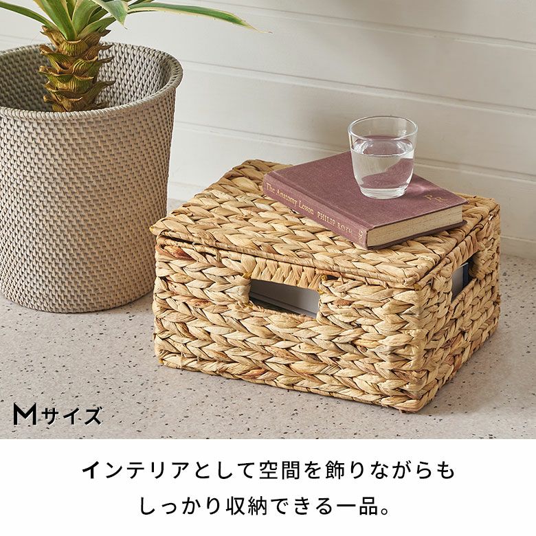 かご バスケット 蓋付き M L 2個セット 収納バスケット 収納ボックス