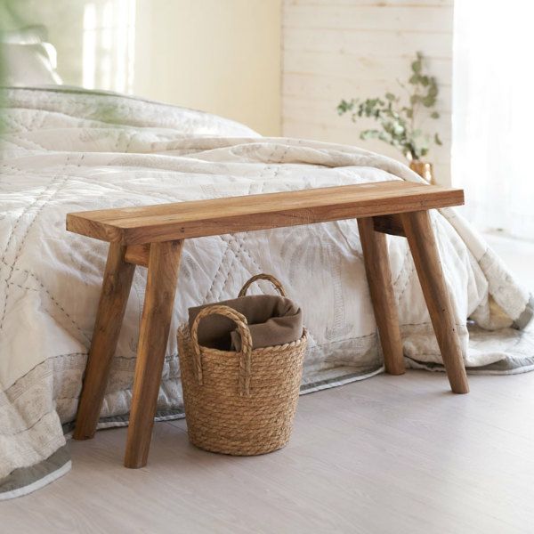 竹製 チェア ベンチ 椅子 和家具 レトロ リビング 寝室 インテリア 家庭用 VaLaVie ダイニングベンチ 玄関椅子 天然竹製チェア