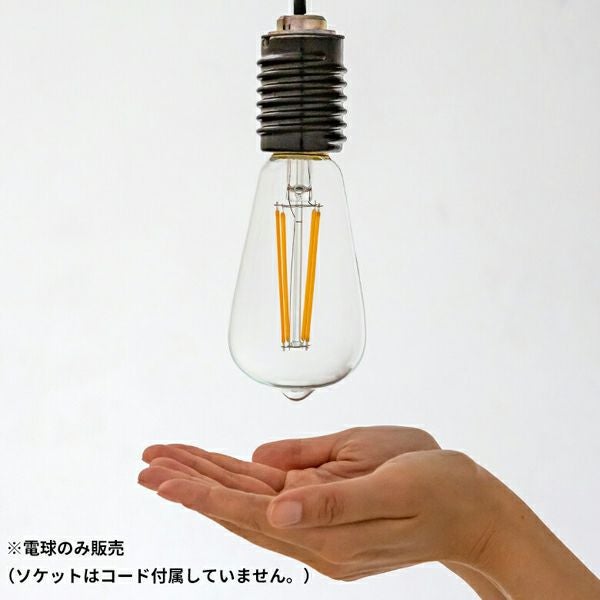 LED電球 レトロランプ E26 直径6.4cm 電球色 240ルーメン [91528