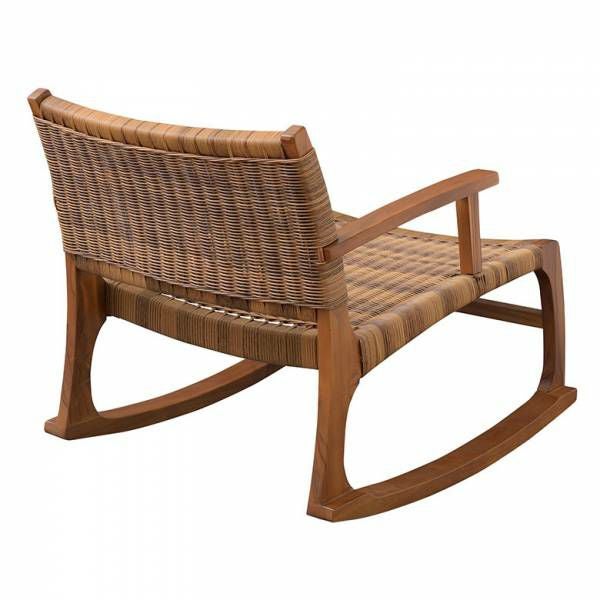 ロッキングチェア チェア 椅子 ラタン調 約 W 60cm D 65cm H 60cm