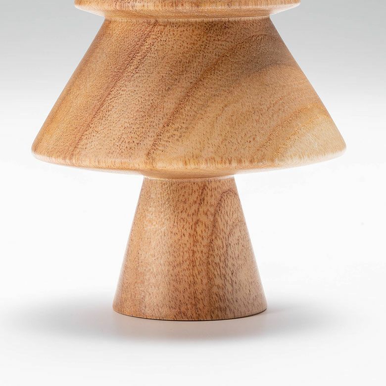 ツリー オブジェ 木製 Lサイズ 約 W 10.5 × D 10.5 × H 20 cm