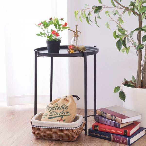 サイドテーブル トレー トレイ テーブル 約 W48cm D48cm H52cm