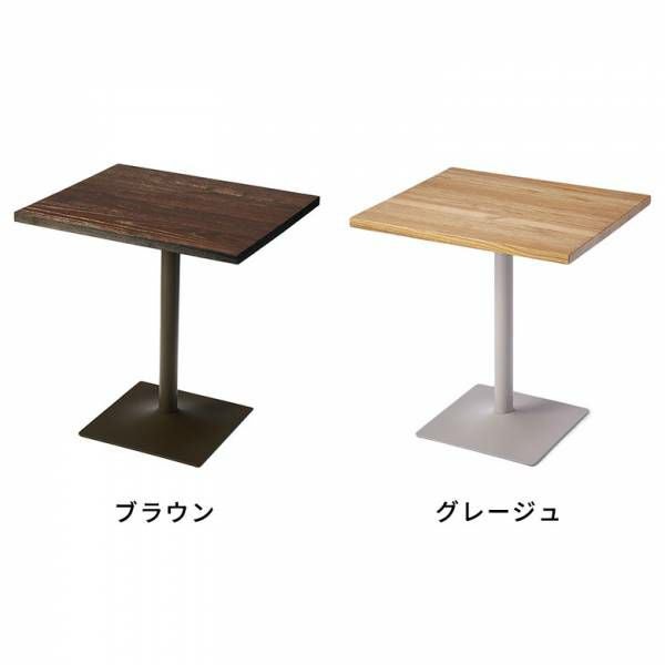 テーブル カフェテーブル 長方形 木製 天然木 アイアン 約 W 60cm D