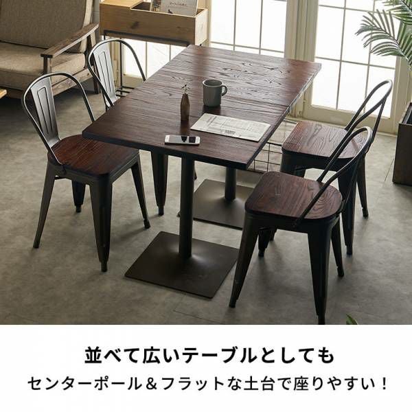 テーブルセット カフェテーブルセット 3点 チェア 2脚 長方形 木製