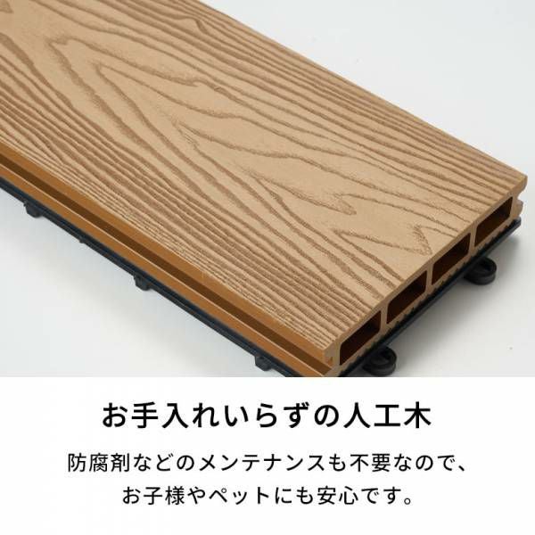 ジョイントパネル 人工木 ジョイントするだけ簡単DIY！人工木ウッドデッキパネルでおうち
