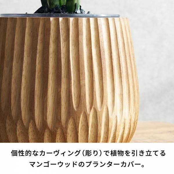 プランターカバー ウッドプランターカバー 天然木 木製 マンゴーウッド