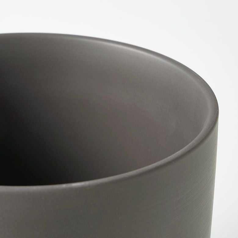 植木鉢 陶器 マット 5号鉢 受皿 底穴あり 中型 Mサイズ 約 W 15cm D