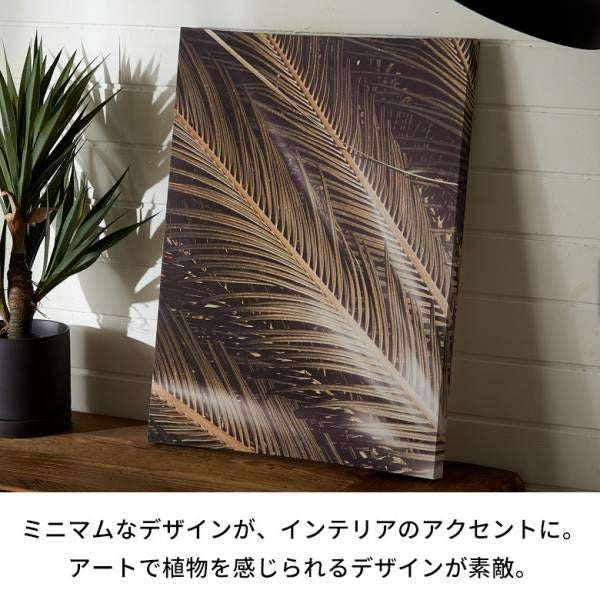 アートパネル ヤシ 葉 リーフ 葉っぱ キャンパス パネル 約 W 45cm D