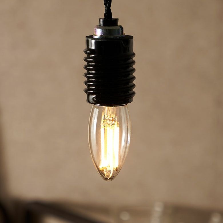 レトロな灯りを楽しむLED電球 シャンデリア型 約W3.5×D3.5×H9.1cm