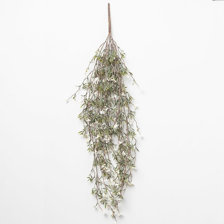 フェイクグリーンホワイトフラワー高さ75cm観葉植物グリーン花アーティフィシャルプランツフェイクプランツ植物リーフ造花アートグリーンディスプレイナチュラルハンギングブッシュリビングリゾートおしゃれ北欧インテリア雑貨西海岸[94762]