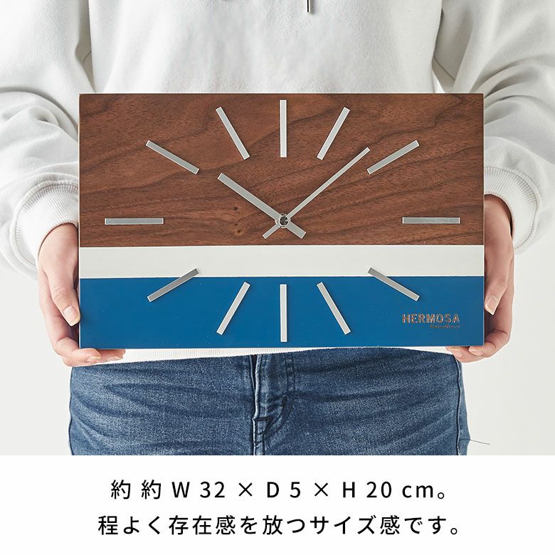 置き時計 掛け時計 時計 2way アナログ 約 W 32cm D 5cm H 20cm