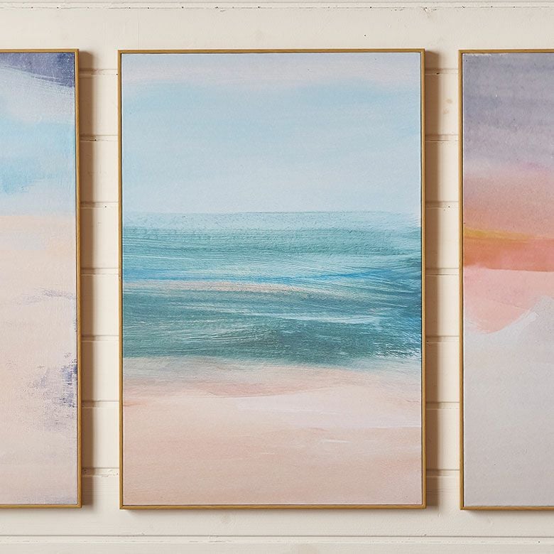 モダンアート 自然の色の絵画 海のグラデーション キャンバスアート