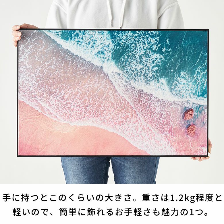 アートフレーム アートパネル 波 海 海岸 自然 キャンパス パネル 約 W