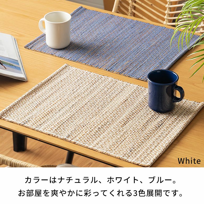 ランチョンマット シーグラス プレイスマット 約 W 48cm D 35cm H 0.5