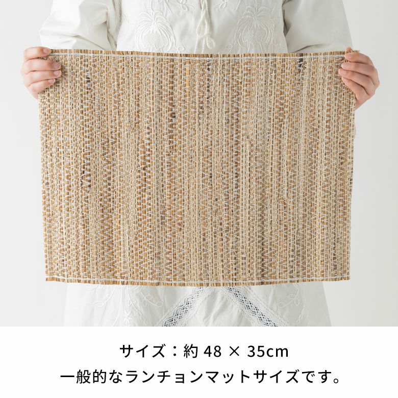 ランチョンマットシーグラスプレイスマット約W48cmD35cmH0.5cmプレースマットディスプレイマットテーブルコーディネートダイニングキッチンリビングテーブルディスプレイアートおしゃれ北欧リゾート雑貨インテリアメール便対応西海岸[1409]