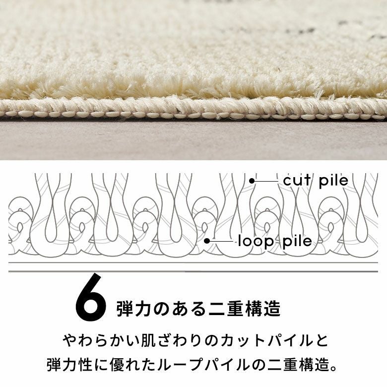 日本製ラグラグマット約135×185cm国産ベニオワレン風クロス長方形防ダニ抗菌防臭洗えるカーペット絨毯じゅうたんホットカーペット床暖房対応可敷物マットオールシーズンウォッシャブルおしゃれ北欧リゾート雑貨インテリア西海岸風[84351]