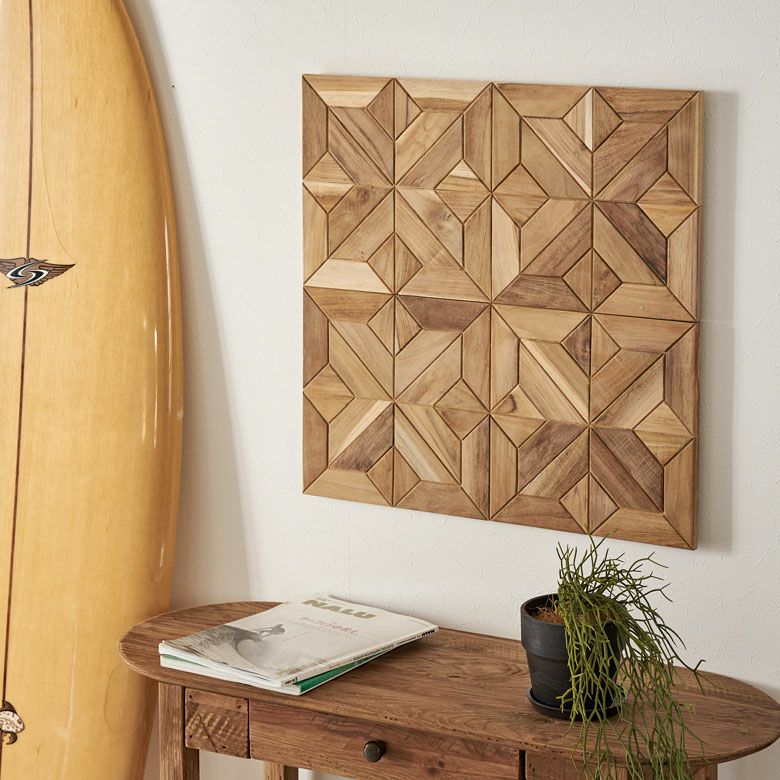 ウォールパネル壁材1枚天然木木製木材チークウッド約W17cmD17cmH1.8cmウッドパネル壁パネルタイル壁パネル壁板板壁壁面壁木内装DIYリフォームリメイク簡単ウッドタイル壁用おしゃれ北欧雑貨インテリアランダム西海岸[1-14124]