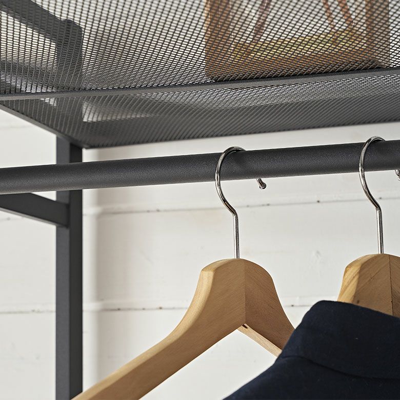 ハンガーラッククローゼットオーガナイザーワードローブ約W68cmD45cmH150cm衣類コート上着収納衣類ハンガーコートハンガーパイプハンガースリム大容量コンパクト衣類収納洋服掛け小物収納ポケットおしゃれ北欧家具インテリア西海岸[94816]
