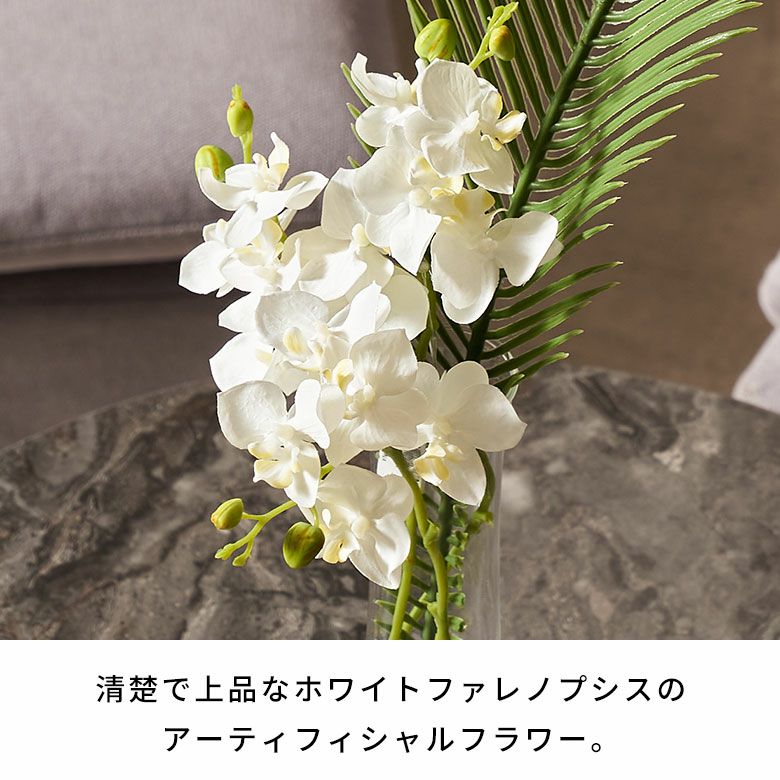 水やり不要のリアルな造花 ホワイトファレノプシスのアーティ