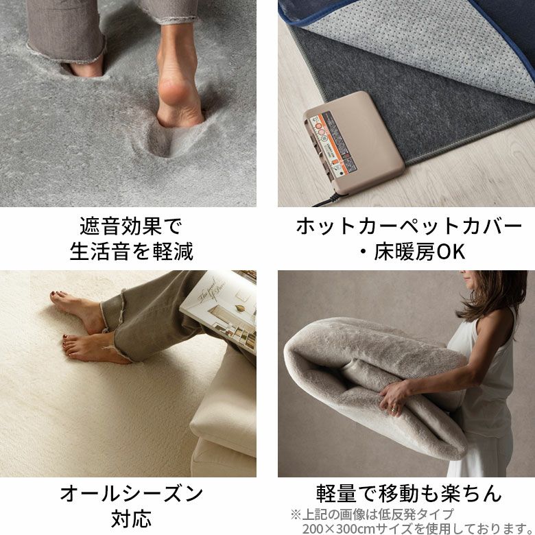 低反発ラグマット モフィネ 広いリビングに最適で防音効果も抜群