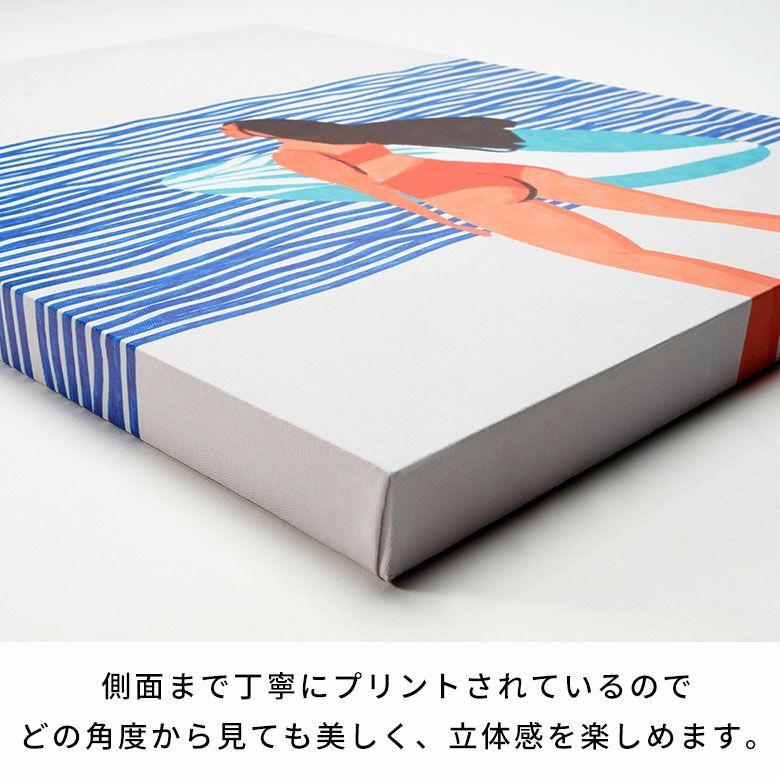 ビビッドオレンジが弾けるレトロポップな西海岸サーフアートパネル