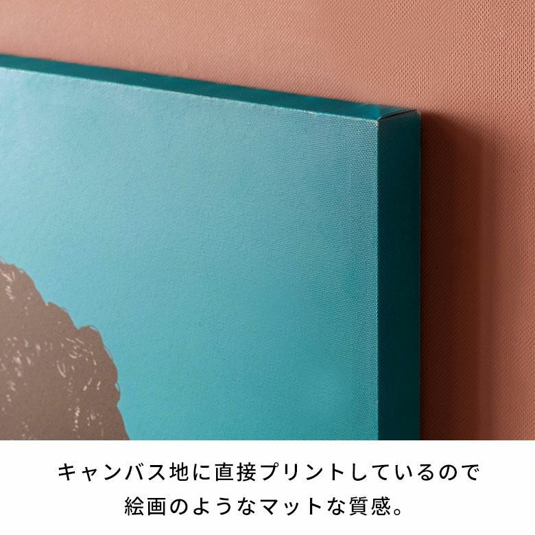 ターコイズ×ピンクが冴えるモダンレトロなアートパネル[Retro Blue