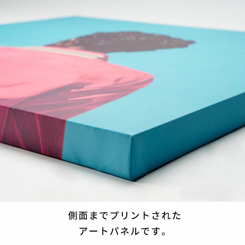 ターコイズ×ピンクが冴えるモダンレトロなアートパネル[Retro Blue