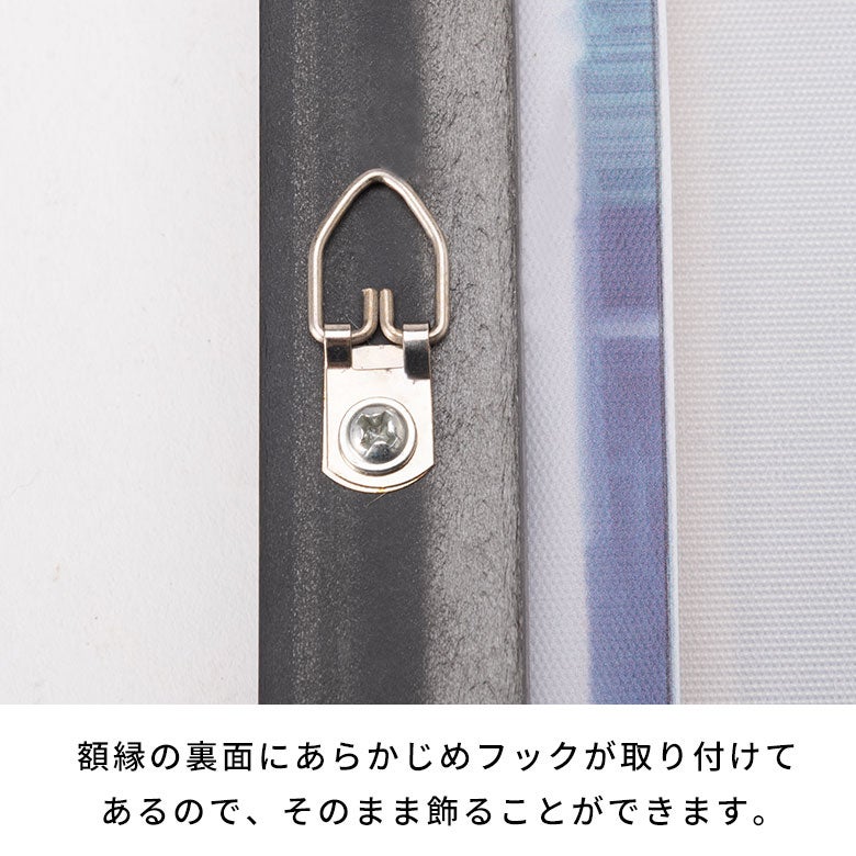 ブルートーンが静かに映える抽象画アートパネル[ Calm brushwork